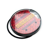 Ліхтар причепа,трактора,комбайна круглий 3 секц. LED (Wassa)