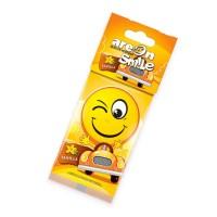 Ароматизатор на зеркало сухой areon smile dry смайлик "vanilla"