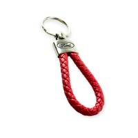 Брелок ford кожаный плетеный