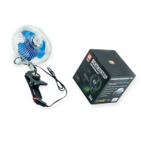 Вентилятор 24 v (d 6" - 15,0 см) металлический на прищепке, 2 скорости dk