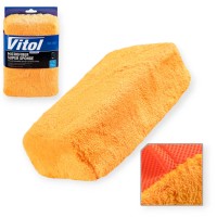 Губка из микрофибры для мойки автомобиля "перчатка" 20х14х7 vitol