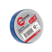Изолента 15м х 17мм х 0,15мм синяя intertool