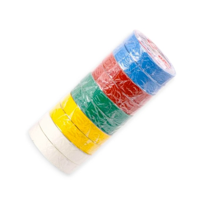 Изолента 20м х 17мм х 0,15мм ассорти intertool