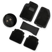 Килимки салону універсальні зі знімним ворсом, перемичка, чорні elegant