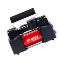 Компрессор 2 цилин storm 360w/10атм/85л/5,7м шланг спирал с ман/led подсветка/клемы/сумка