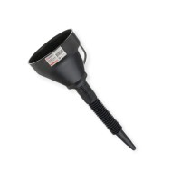 Лейка для топлива пластик прямая гибкая круглая с сеткой intertool