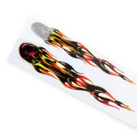 Наклейка "комета с хвостом" красно-желтая (2шт)