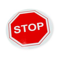 Наклейка знак "stop" d55мм