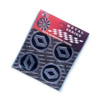 Наклейка на колісний диск/ковпак d 60 мм renault чорна (4шт)