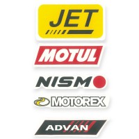 Наклейка на мопед, мотоцикл "jet, motul, nismo, motorex, advan" контурна порізка (2шт)