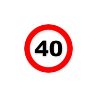 Наклейка ограничитель скорости "40"