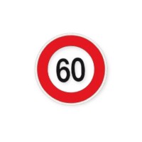 Наклейка ограничитель скорости "60"