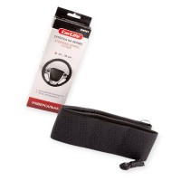 Оплетка руля m кожзам (35 - 38 см) черная перфор. carlife
