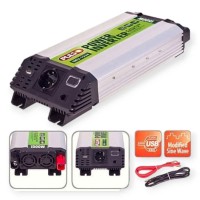 Перетворювач напруги з 24 на 220 в/1500w/usb 2а/на клеми/модиф. синусоїда pulso