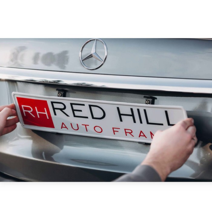 Рамка під номер, безрамкова (4 кріплення під 2 номери) red hill чорна
