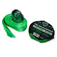 Трос буксир. лента 5 т х 5,0м х 50мм крюк/зеленый/сумка armer