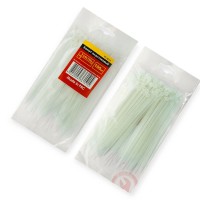 Хомут пластиковий 200 x 2,5 білий intertool