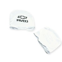 Чехлы на подголовники белые (2 шт) chevrolet "aveo"