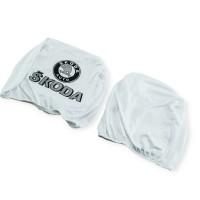 Чехлы на подголовники белые (2 шт) skoda