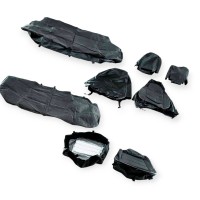 Чехлы салона ваз 2108-21099, 2113-2115 "пилот" серые кожзам+ткань