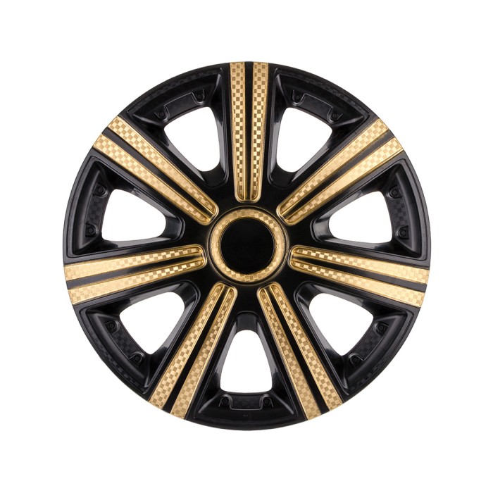 Колпак колісний DTM Super Black Gold (карбон) R13 (к-кт 4 шт) STAR