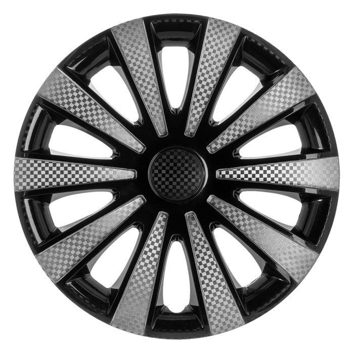 Колпак колісний Карат Super Black (карбон) R15 (к-кт 4 шт) STAR