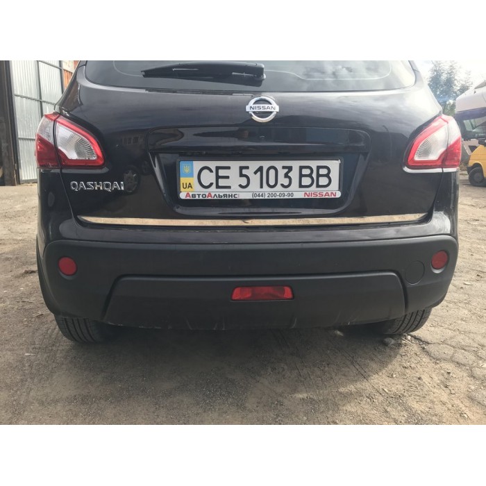 Накладка кромки багажника (нерж.) OmsaLine - Італійська нержавійка для Nissan Qashqai 2007-2010 рр