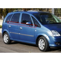 Зовнішня окантовка вікон (4 шт, нерж) для Opel Meriva 2002-2010 рр