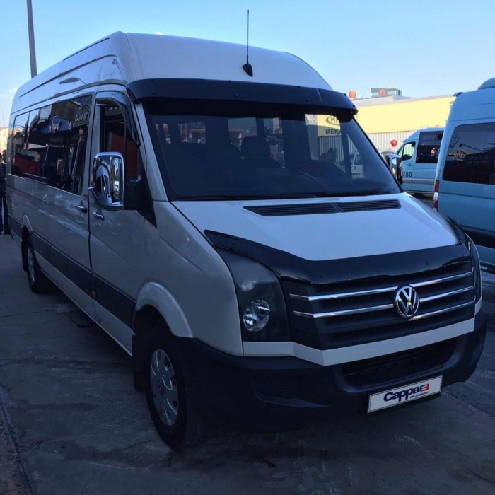 Козырек на лобовое стекло на раме V2 (черный глянец, 5мм) для Mercedes Sprinter W906 2006-2018 гг