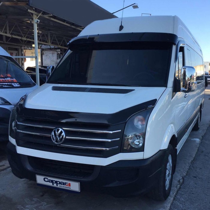 Козырек на лобовое стекло на раме V2 (черный глянец, 5мм) для Mercedes Sprinter W906 2006-2018 гг