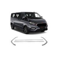 Окантовка на решітку радіатора 2018-2025 (4 шт., нерж.) для Ford Custom рр