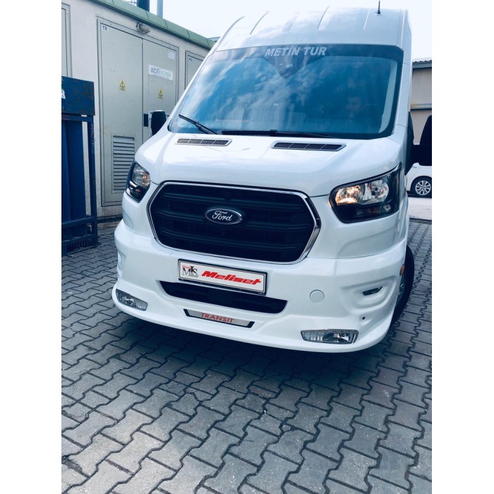 Накладка на передній бампер ERA (2019-2025, під фарбування) для Ford Transit 2014- рр