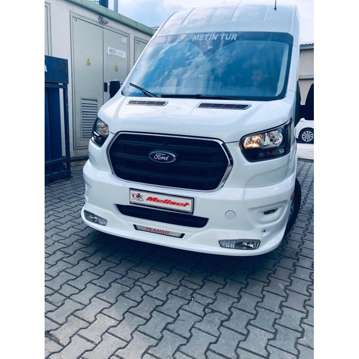 Накладка на передній бампер ERA (2019-2025, під фарбування) для Ford Transit 2014- рр