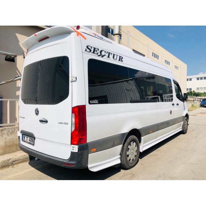 Комплект порогов (под покраску) L4 – Extra Long для Mercedes Sprinter W907/W910 2018- гг