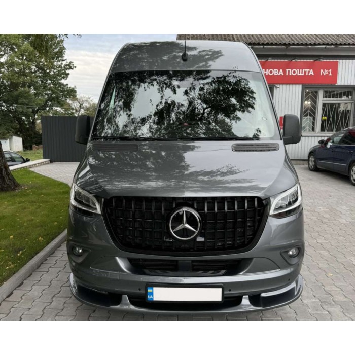 Нижня накладка на передній бампер (під фарбування) для Mercedes Sprinter W907/W910 2018- рр