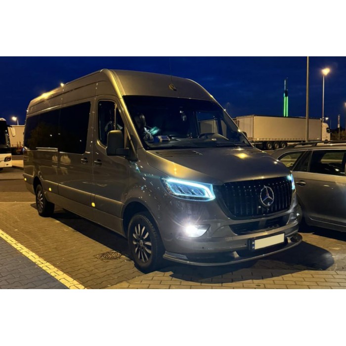 Нижня накладка на передній бампер (під фарбування) для Mercedes Sprinter W907/W910 2018- рр