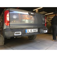 Задний диффузор (черный мат) для Mercedes X class