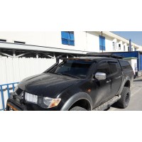 Козырек на лобовое стекло (Meliset LED) для Mitsubishi L200 2006-2015 гг