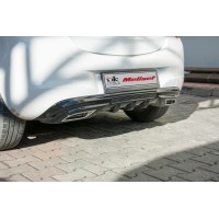 Накладка на задний диффузор (под покраску) для Opel Corsa E 2015-2019 гг