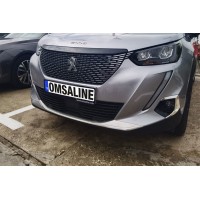 Накладка на передній бампер (2 шт, нерж) для Peugeot 2008 2019- рр