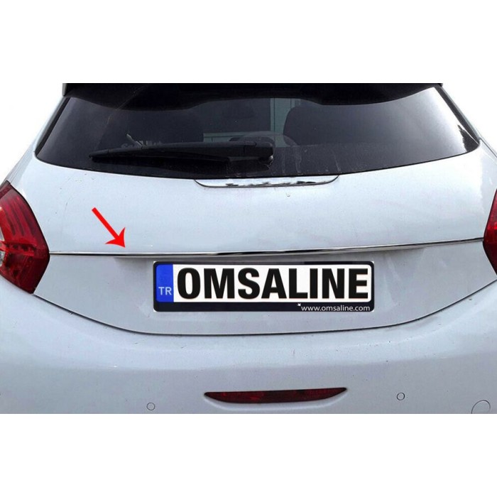 Хром планка над номером OmsaLine (нерж) для Peugeot 208 2012-2019 рр