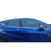 Повна окантовка вікон (16 шт, нерж.) для Renault Captur 2019- рр