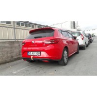 Накладка на задний бампер (под покраску) для Seat Leon 2013-2020 гг