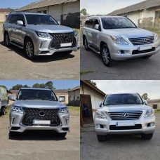 Комплект мини-рестайлинга по модели 2008-2015 на TRD Sport (бампер, фары) для Lexus LX570 / 450d