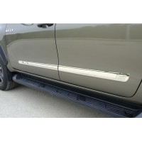Накладки на молдинги OmsaLine (4 шт, нерж) для Toyota Hilux 2015- рр