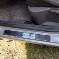 Накладки на пороги Carmos (4 шт, нерж.) для Renault Clio IV 2012-2019 гг