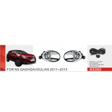 Противотуманки (2 шт, галогенні) для Nissan Qashqai 2010-2014рр