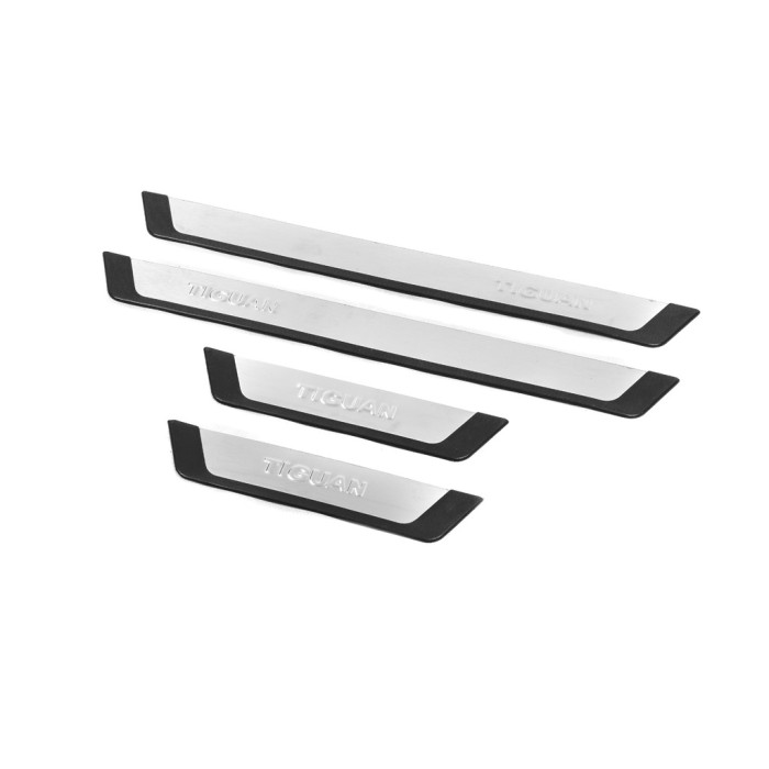 Накладки на пороги Omsa Flexill (4 шт., нерж.) для Volkswagen Tiguan 2007-2016 рр