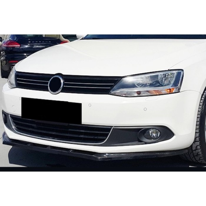 Накладка на передний бампер Lip (чорна) для Volkswagen Jetta 2011-2018 рр