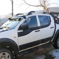 Верхні молдинги дверей (4 шт, ABS) для Mitsubishi L200 2006-2015 рр